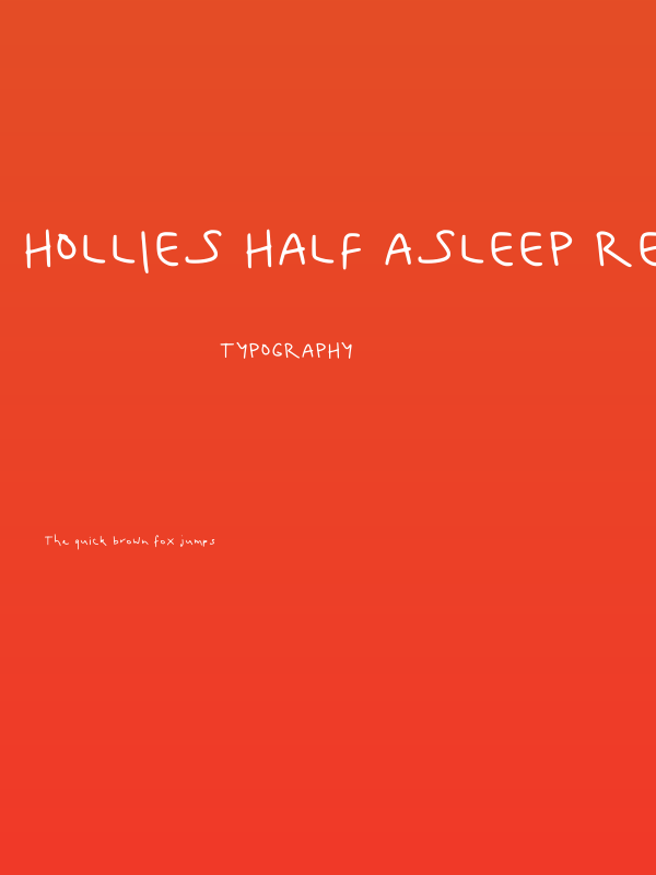 Hollies Half Asleep Regular Poster