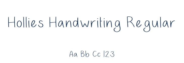Hollies Handwriting Regular Font Preview