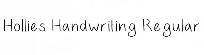 Hollies Handwriting Regular  Скачать бесплатные шрифты