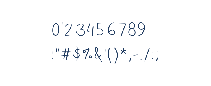 Hollies Handwriting Regular Other Characters