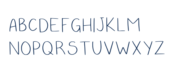 Hollies Handwriting Regular Uppercase