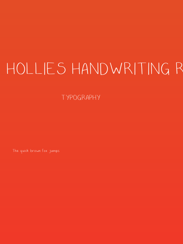 Hollies Handwriting Regular Poster