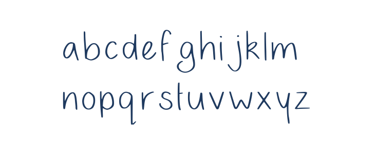 Hollies Handwriting Regular Lowercase