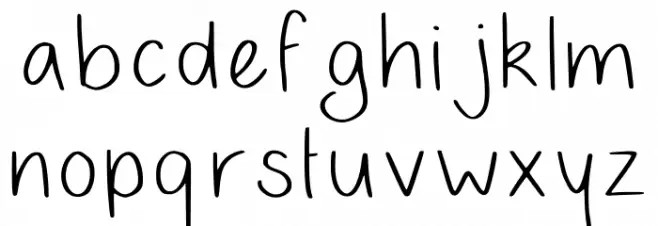 Hollies Handwriting Regular Fuentes MINÚSCULAS