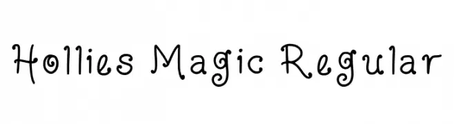 Hollies Magic Regular  नि: शुल्क फ़ॉन्ट्स डाउनलोड