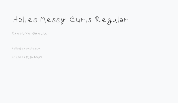 Hollies Messy Curls Regular Business Card