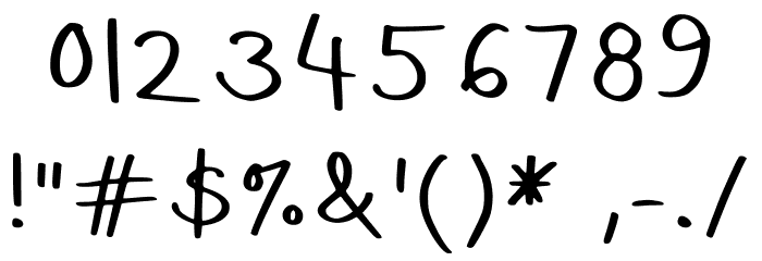 Hollies Messy Handwriti Regular Font OTHER CHARS