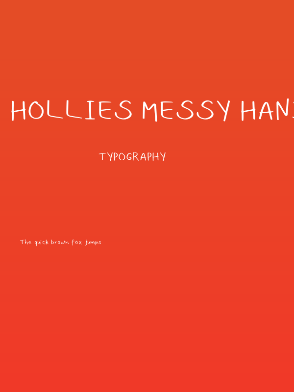 Hollies Messy Handwriti Regular Poster