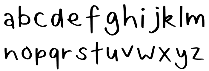 Hollies Messy Handwriti Regular Font LOWERCASE
