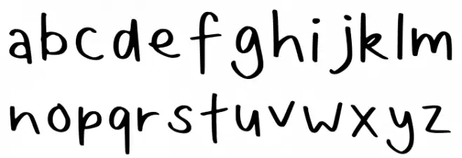 Hollies Messy Handwriti Regular Font LOWERCASE