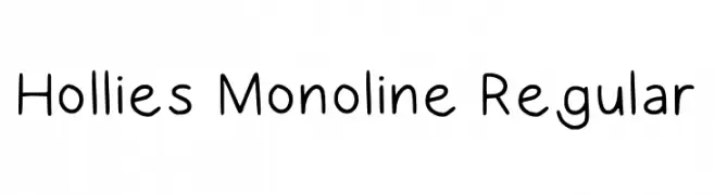 Hollies Monoline Regular  Frei Schriftart Herunterladen