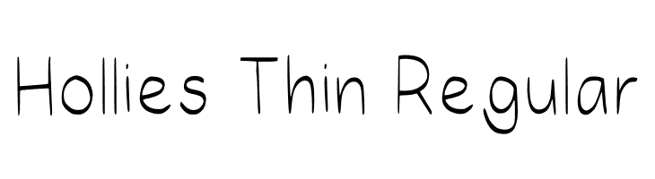 Hollies Thin Regular  Frei Schriftart Herunterladen