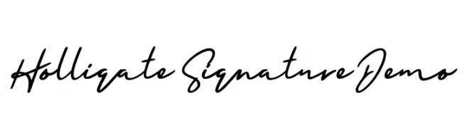 Holligate Signature Demo  नि: शुल्क फ़ॉन्ट्स डाउनलोड