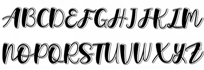 Holligrandina Font UPPERCASE
