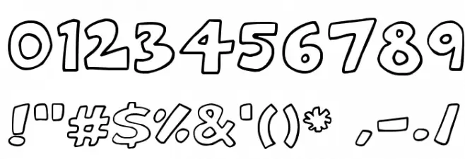 Hollow Cartoonlings Font OTHER CHARS