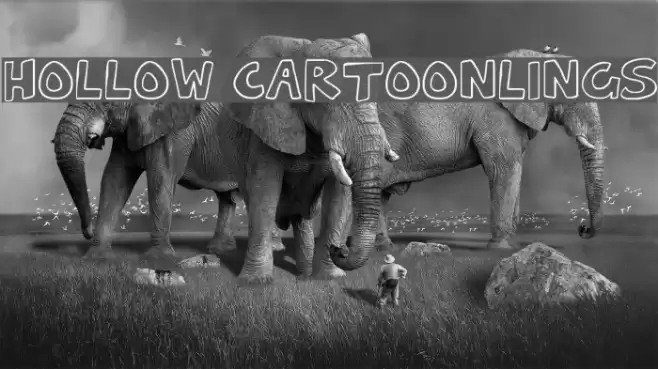 Hollow Cartoonlings Font examples