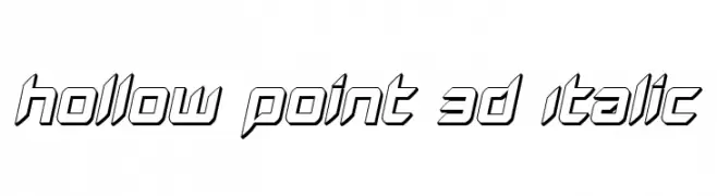 Hollow Point 3D Italic 
