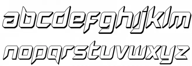 Hollow Point 3D Italic Fuentes MAYÚSCULAS