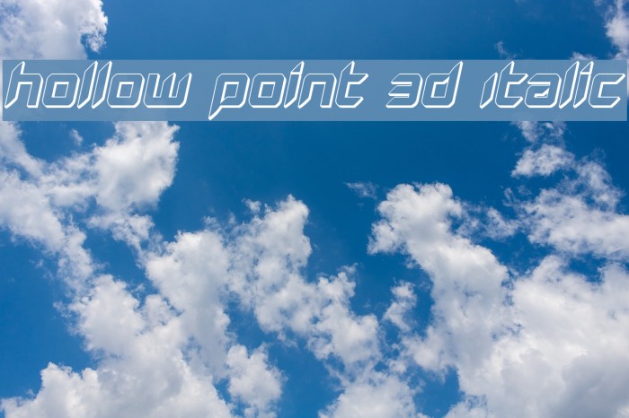 Hollow Point 3D Italic Font examples