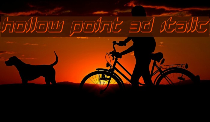 Hollow Point 3D Italic Font examples