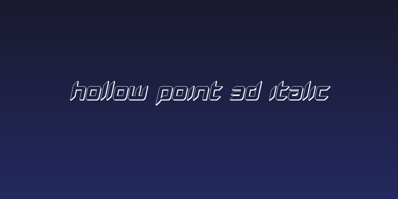 Hollow Point 3D Italic Social Header
