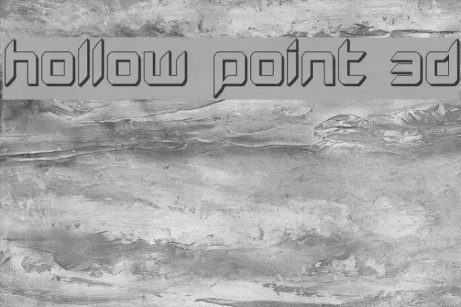 Hollow Point 3D Font examples