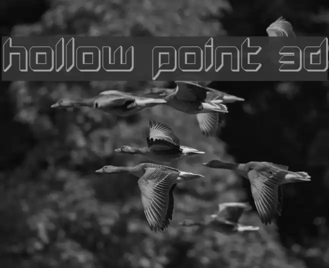 Hollow Point 3D Font examples