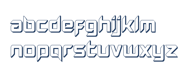 Hollow Point 3D Lowercase