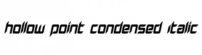 Hollow Point Condensed Italic 