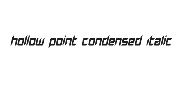 Hollow Point Condensed Italic Logo