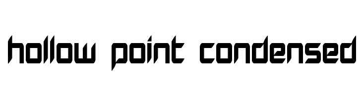 Hollow Point Condensed  Frei Schriftart Herunterladen
