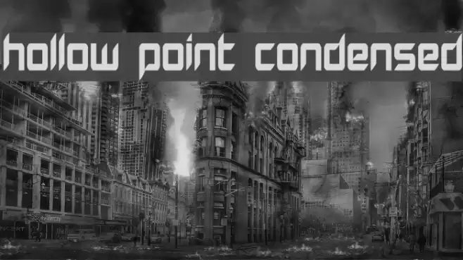 Hollow Point Condensed Font examples