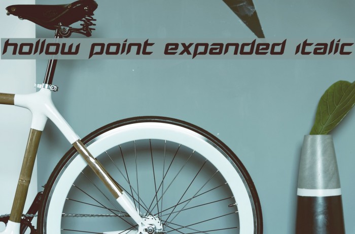 Hollow Point Expanded Italic Fonte examples