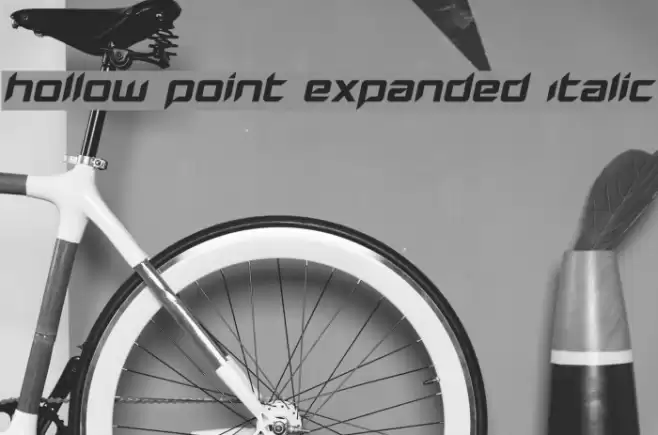 Hollow Point Expanded Italic Font examples