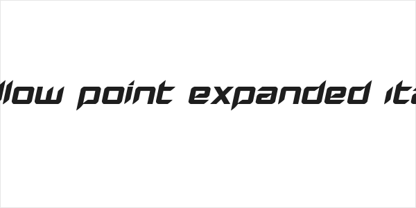 Hollow Point Expanded Italic Logo
