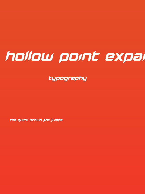 Hollow Point Expanded Italic Poster