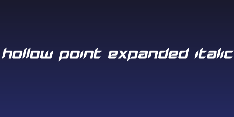 Hollow Point Expanded Italic Social Header