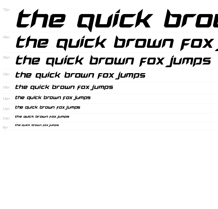 Hollow Point Expanded Italic Waterfall