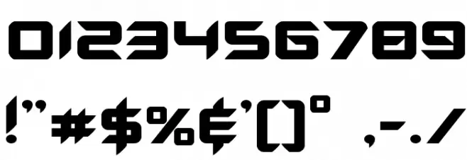 Hollow Point Expanded Font OTHER CHARS
