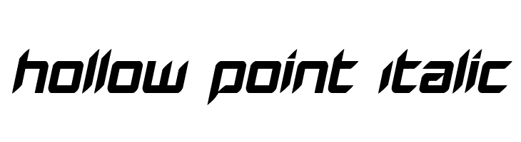 Hollow Point Italic  Скачать бесплатные шрифты