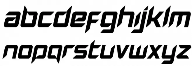 Hollow Point Italic Polices MAJUSCULES