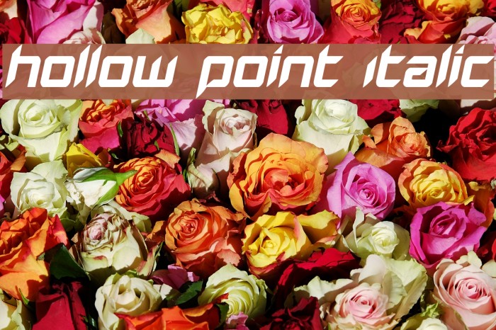 Hollow Point Italic Font examples