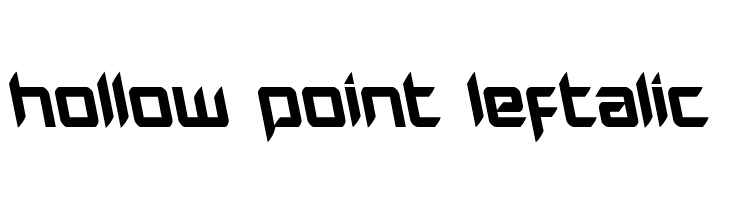 Hollow Point Leftalic Font
