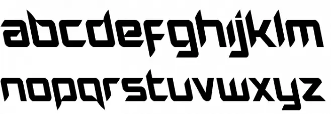 Hollow Point Leftalic フォント 大文字
