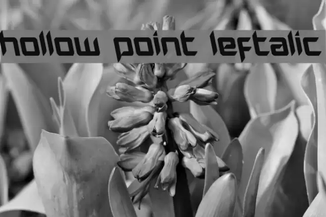 Hollow Point Leftalic Font examples