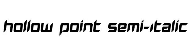 Hollow Point Semi-Italic 