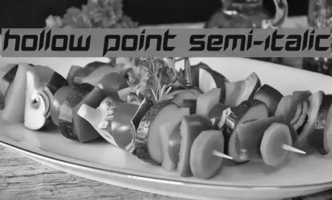 Hollow Point Semi-Italic Font examples