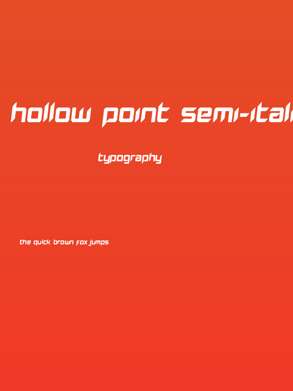 Hollow Point Semi-Italic Poster