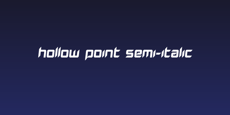Hollow Point Semi-Italic Social Header