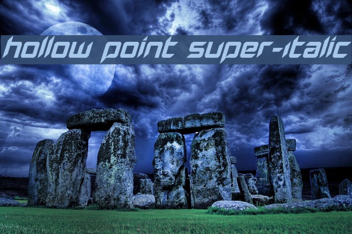 Hollow Point Super-Italic Font examples